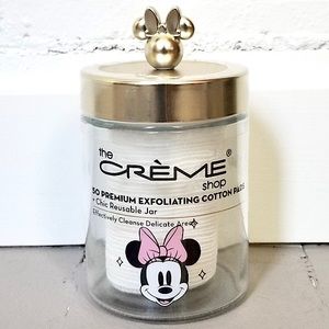 NEW CRÈME Shop Disney Minnie Mouse Exfoliating Cotton Pad Collectible Jar Makeup